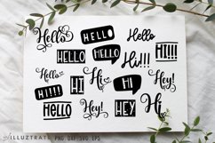 Hello SVG Cut Files | Hi SVG | Hey SVG | Greeting Cards SVG Product Image 1