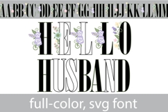 Hello Husband Color Font Product Image 1