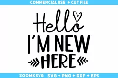 Hello I'm new here SVG | Baby Sayings SVG | Baby Mug SVG Product Image 2