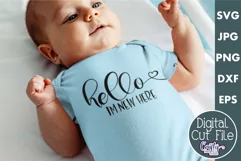 Hello I'm New Here | Newborn Baby Svg Design Product Image 1