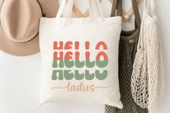 Hello ladies SVG, Groovy SVG Design Product Image 2