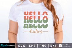 Hello ladies SVG, Groovy SVG Design Product Image 1