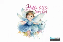 Hello little fairy girl Sublimation PNG Product Image 1