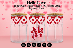 hello love valentine themed Libbey glass can wrap design featuring loving style artwork available as digital files ready to download for crafting and decor projects