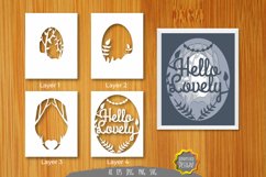 Hello Lovely Layered Papercut 3D Product Image 1