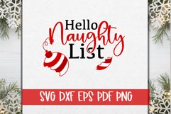 Hello Naughty List SVG Cut file | Hello SVG Product Image 1