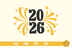 Hello New Year 2026 Svg cut Files are perfect for your holiday crafting needs. This Design will add a touch of charm to your New Year projects.