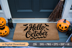 Hello October SVG | Halloween Doormat SVG | Doormat SVG Product Image 4