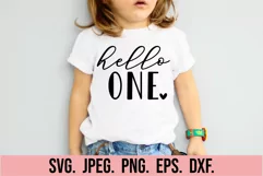 Hello One First Birthday SVG - 1st Birthday Girl SVG Product Image 2