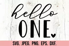 Hello One First Birthday SVG - 1st Birthday Girl SVG Product Image 3