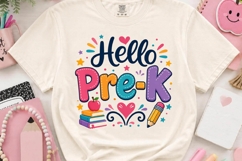 Hello Pre-K Teacher Back to School PNG Product Image 2