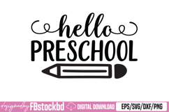 Hello Preschool SVG Design Product Image 1