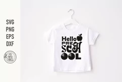 Hello Preschool Svg use for your kids first day of school celebration. You can make t-shirts, mugs, posters, signs, bags, pillows, phone cases and more.
