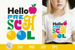 Hello Preschool Svg use for your kids first day of school celebration. You can make t-shirts, mugs, posters, signs, bags, pillows, phone cases and more.
