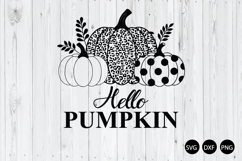 Hello Pumpkin SVG, Hello Fall SVG, Happy Thanksgiving SVG Product Image 1