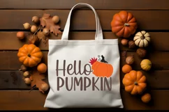 Hello pumpkin SVG, Harvest Season SVG, Autumn Floral SVG Product Image 3