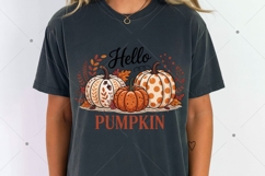 Hello Pumpkin PNG, Fall Vibes Png, Boho Floral Fall Png Product Image 3