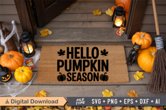 Hello Pumpkin Season SVG | Fall Doormat SVG | Autumn Doormat Product Image 3