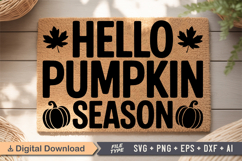 Hello Pumpkin Season SVG | Fall Doormat SVG | Autumn Doormat Product Image 4