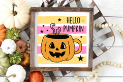 Halloween Pumpkin Stripes Brush PNG, Halloween Sublimation Product Image 4