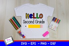 Hello Second Grade SVG - Back to School SVG Product Image 1