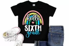 Hello Sixth Grade SVG - Back To School PNG 6th Grade 6 Vibes Product Image 1