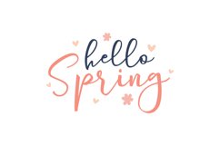 Hello Spring SVG Cut File Product Image 1
