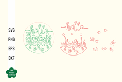 Hello Spring Round Door Sign Laser Cut File are perfect for your holiday crafting needs. Our Round Sign Design will add a touch of charm to your projects.