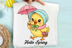 Hello Spring Chick Sublimation Png Product Image 1