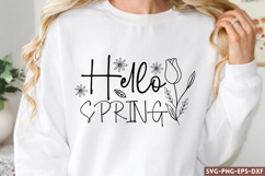 Hello spring SVG, Wildflower SVG Product Image 1