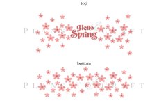 hello spring floral 40oz quencher tumbler sublimation full wrap high resolution transparant background