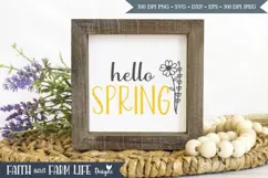 Hello Spring Wildflower SVG, PNG, JPEG Product Image 2
