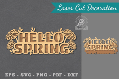 Hello Spring Laser Cut Sign Product Image 1