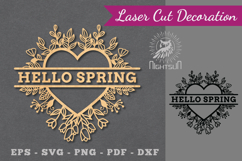 Hello Spring Laser Cut Sign Product Image 1