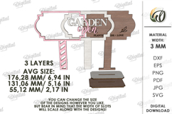 Hello Spring Stand Decor Laser Cut. Stand Decor SVG Product Image 2