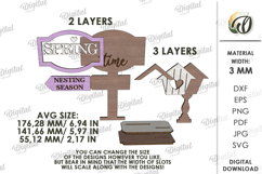 Hello Spring Stand Decor Laser Cut. Stand Decor SVG Product Image 2
