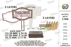 Hello Spring Stand Decor Laser Cut. Stand Decor SVG Product Image 2