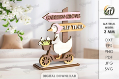 Hello Spring Stand Decor Laser Cut. Stand Decor SVG Product Image 1