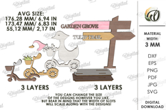 Hello Spring Stand Decor Laser Cut. Stand Decor SVG Product Image 2