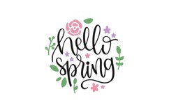 Hello Spring SVG Cut File Product Image 1