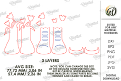 Hello Spring Tiered Tray Decor Laser Cut. Wall Decor SVG Product Image 2