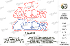 Hello Spring Tiered Tray Decor Laser Cut. Wall Decor SVG Product Image 2