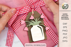 Hello Spring Tiered Tray Decor Laser Cut. Gift Tag SVG Product Image 1