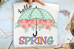 Hello Spring Umbrella Sublimation Png Product Image 2