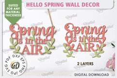Hello Spring Wall Decor Laser Cut. Welcome Spring SVG Product Image 2