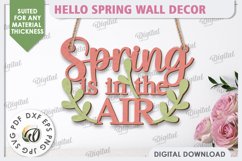 Hello Spring Wall Decor Laser Cut. Welcome Spring SVG Product Image 1