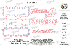 Hello Spring Wall Decor Laser Cut. Spring Wall Hanger SVG Product Image 2