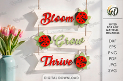 Hello Spring Wall Decors Bundle Laser Cut. Wall Hanger SVG Product Image 9