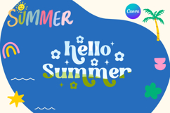 hello summer Canva Frame Varsity Product Image 1