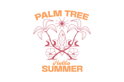 Hello Summer Paradise T-shirt Design Product Image 1